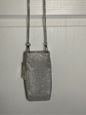 a new day Silver Rhinestone Mini Crossbody Bag with Chain